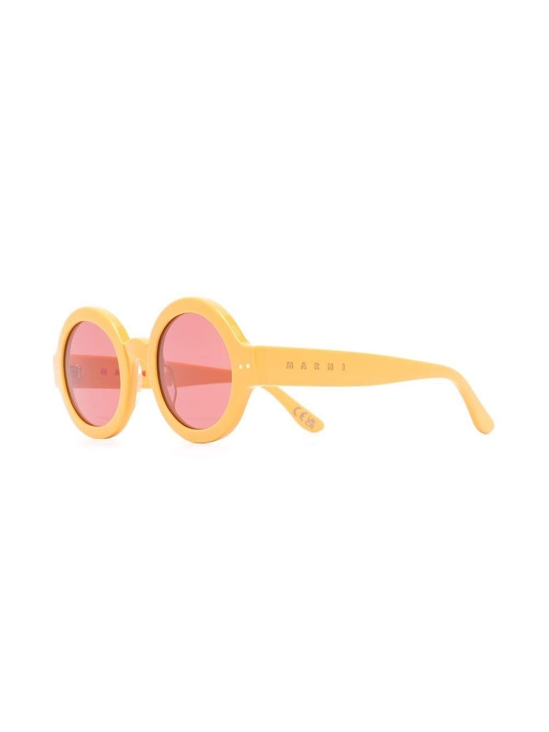Marni logo-print round-frame sunglasses outlook