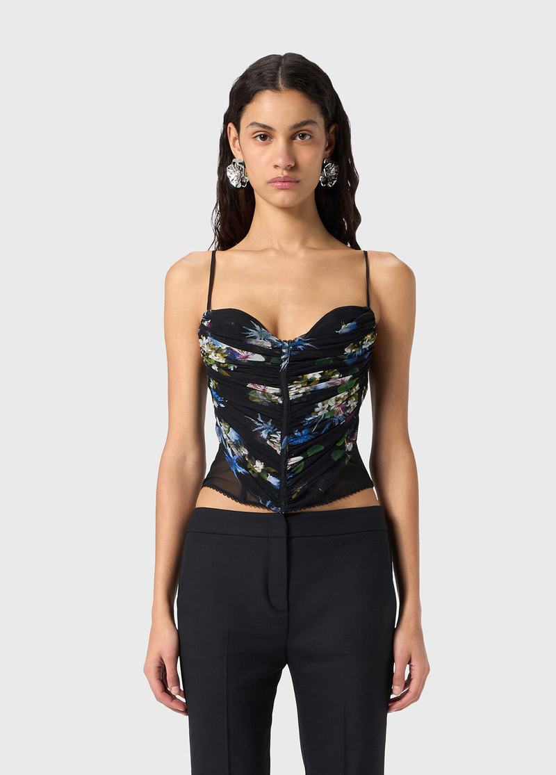 Blumarine TOP TULLE PRINTED BUSTIER outlook