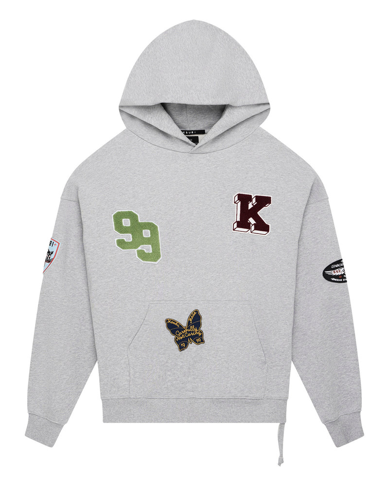 PATCHED EKCESS HOODIE GREY MARLE 5