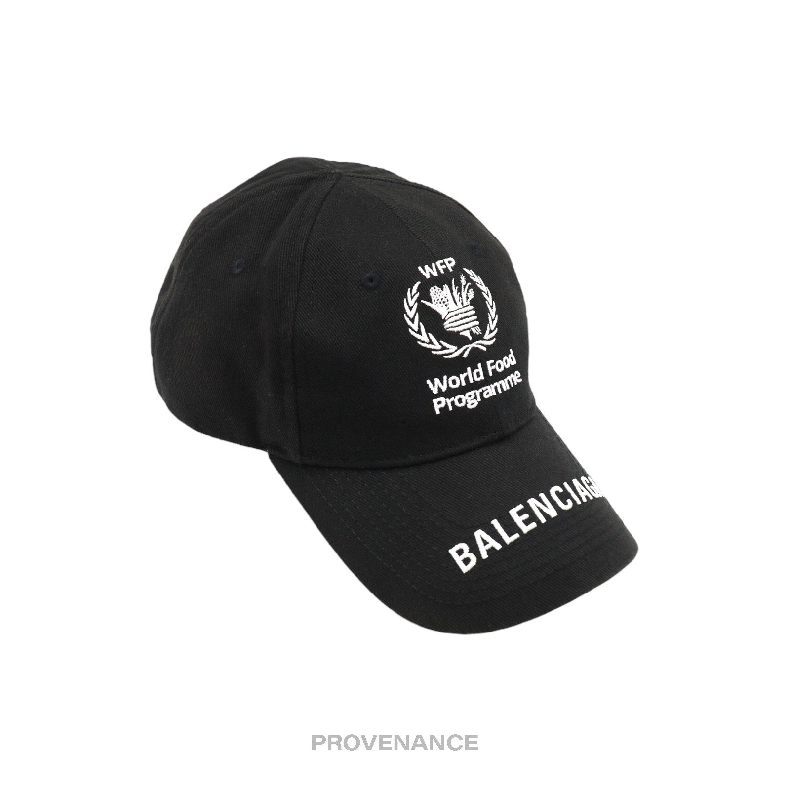 BALENCIAGA Balenciaga WFP Embroidered Logo Cap - Black White