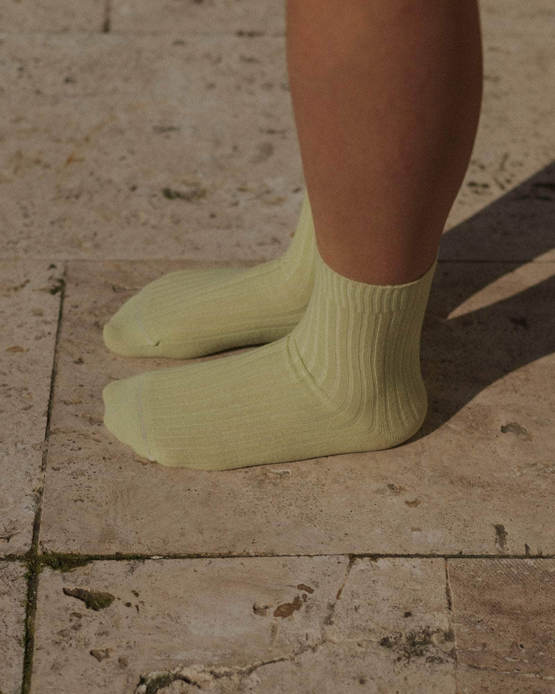 BASERANGE Rib Overankle Socks - Organic Cotton Rib outlook