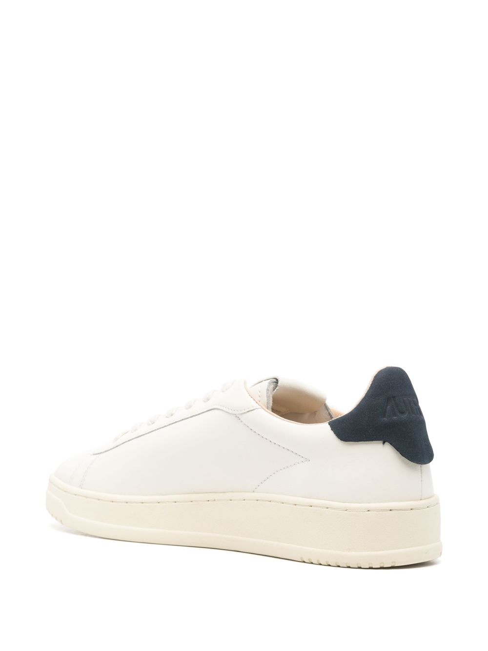 logo-appliqué leather sneakers - 3