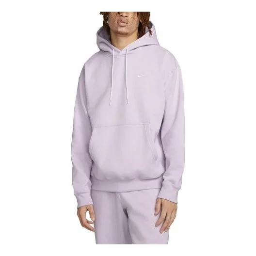 Men's Nike Small Logo Loose Long Sleeves Pullover Hooded Sports Purple CV0552-530 - 1