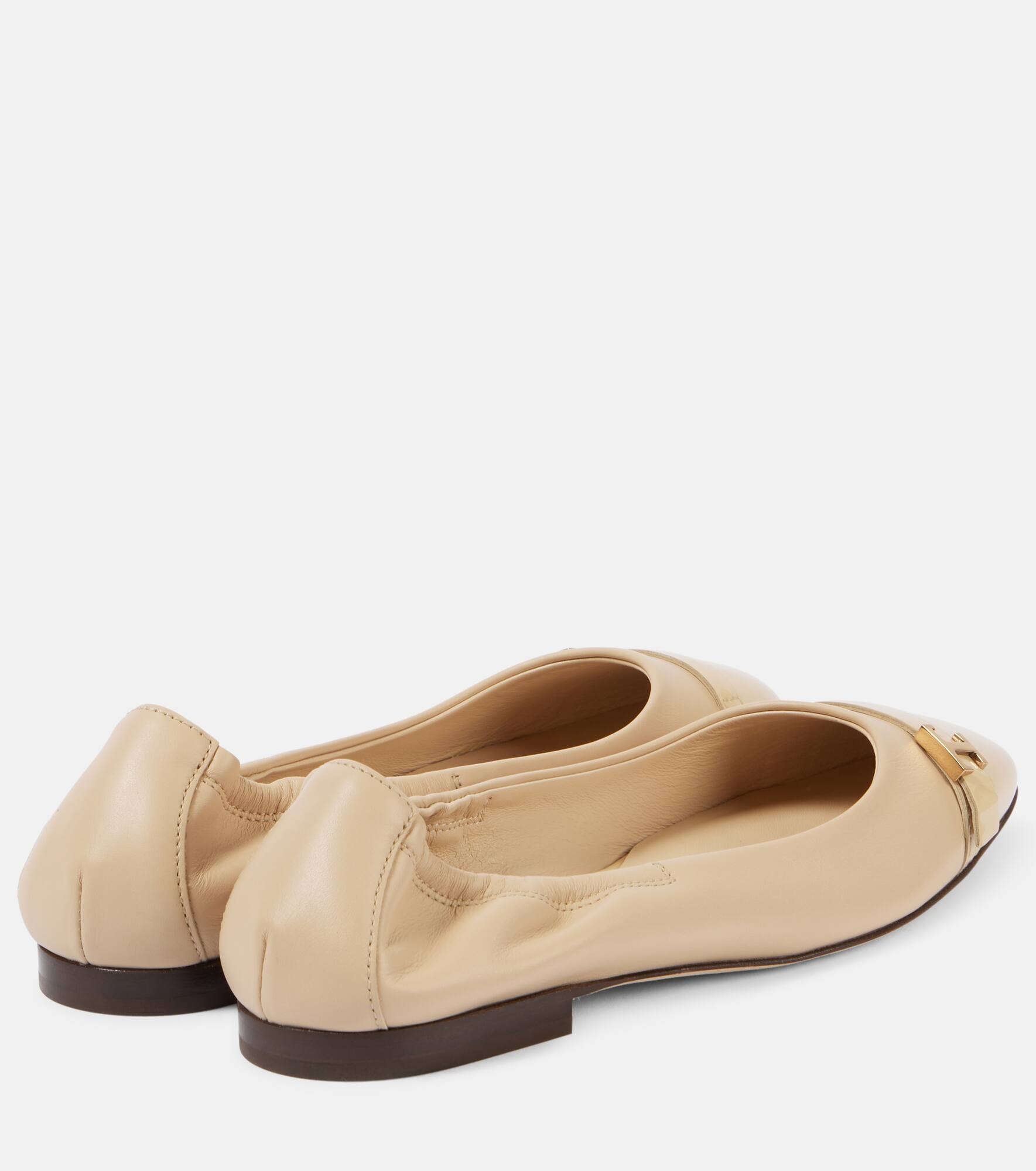 Leather ballet flats - 3