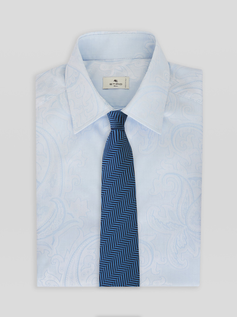 Etro CHEVRON JACQUARD SILK TIE outlook