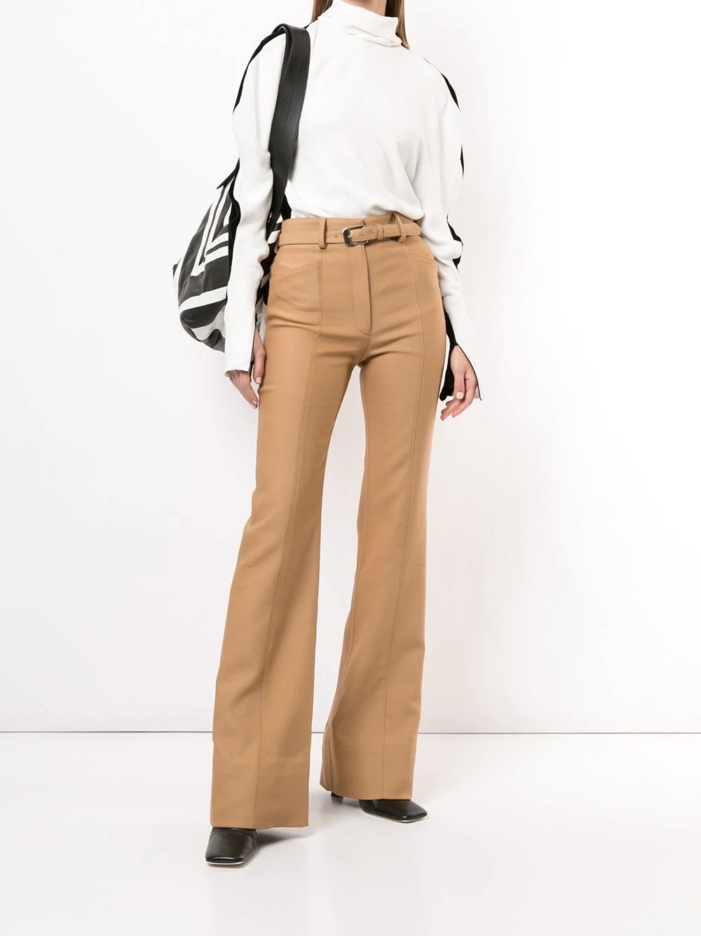 two-tone turtleneck top - 2