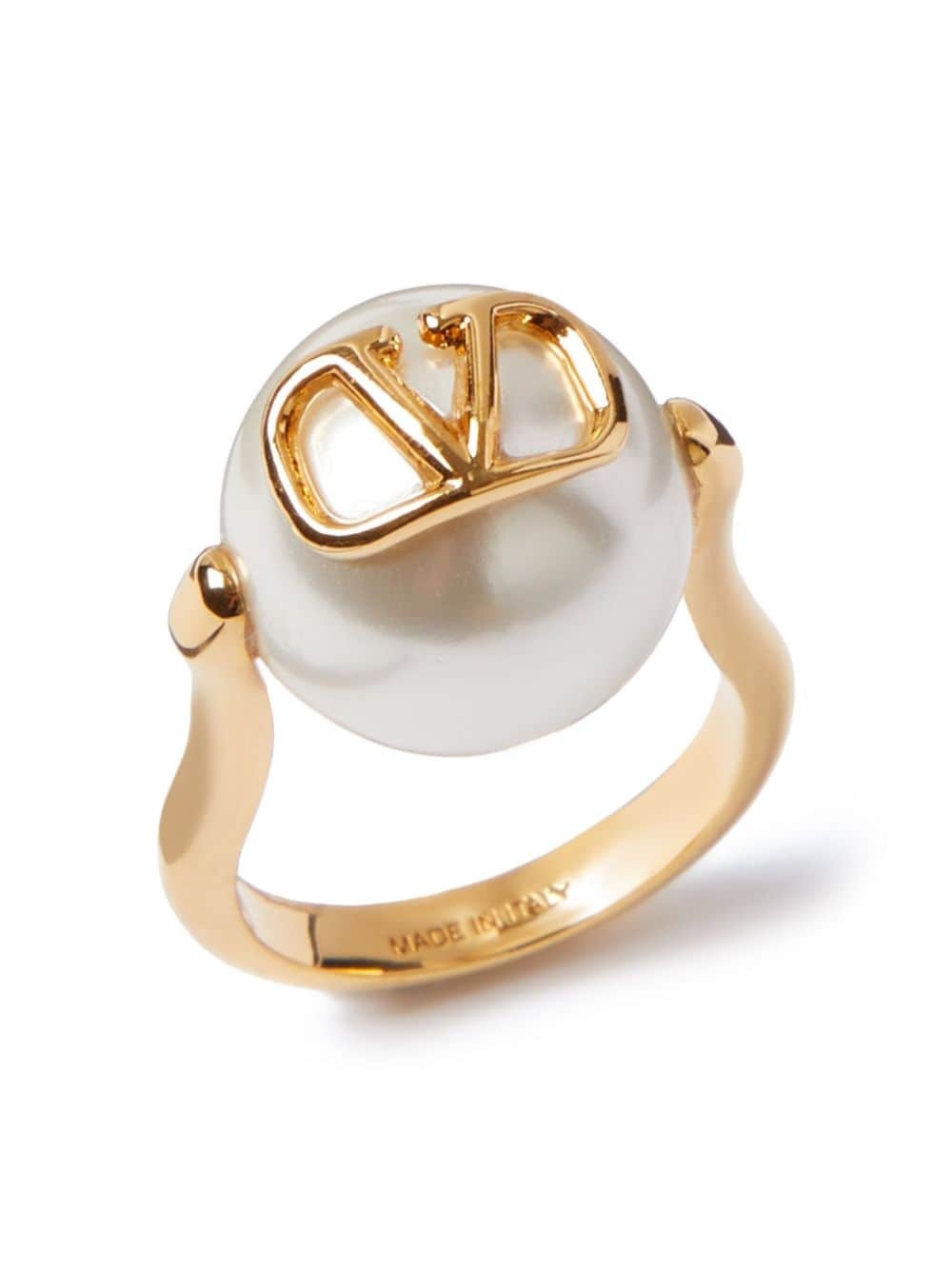 VLogo Signature faux-pearl ring - 2