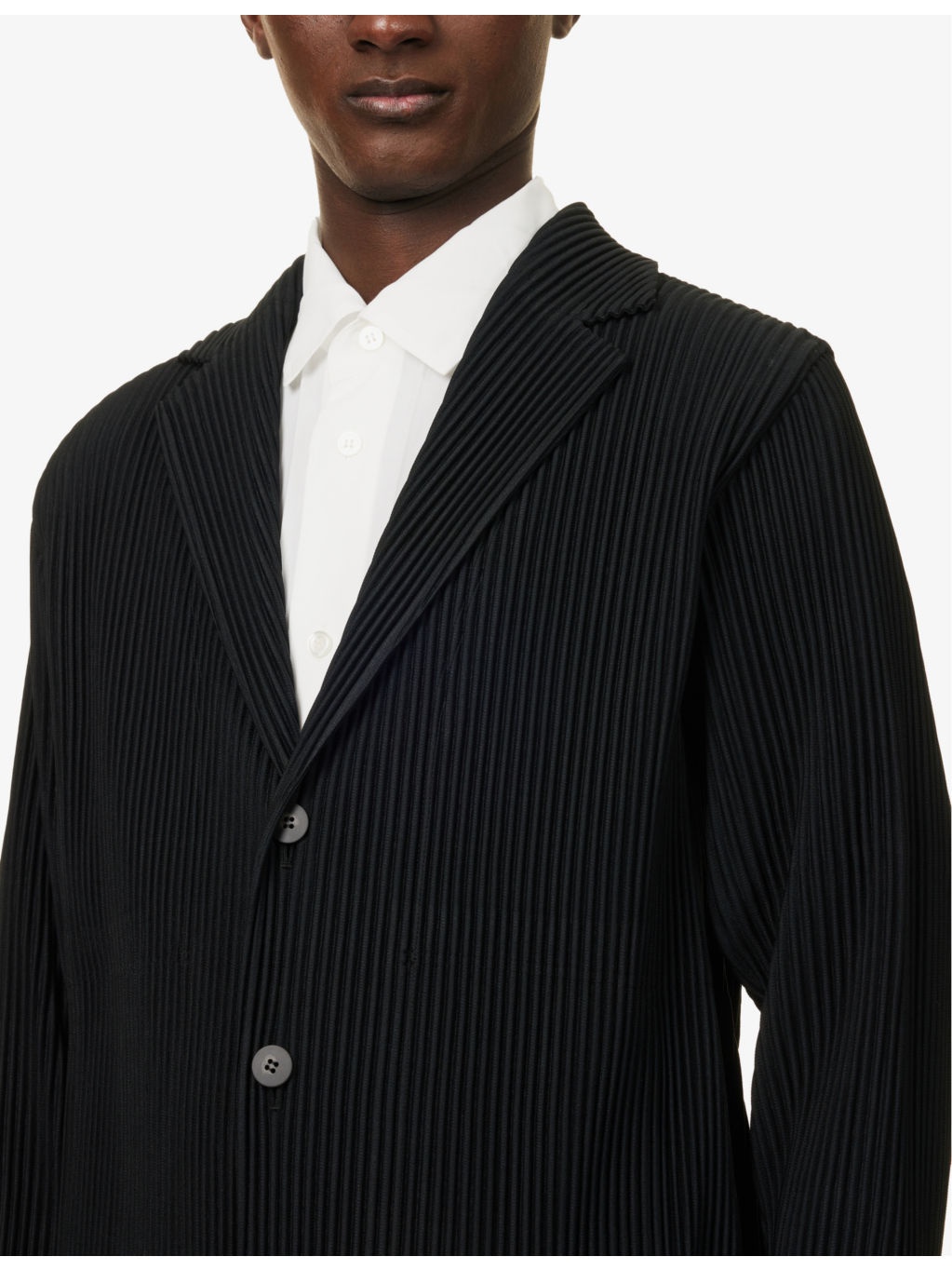 Basics Notch-Lapels Slim-Fit Knitted Blazer - 5