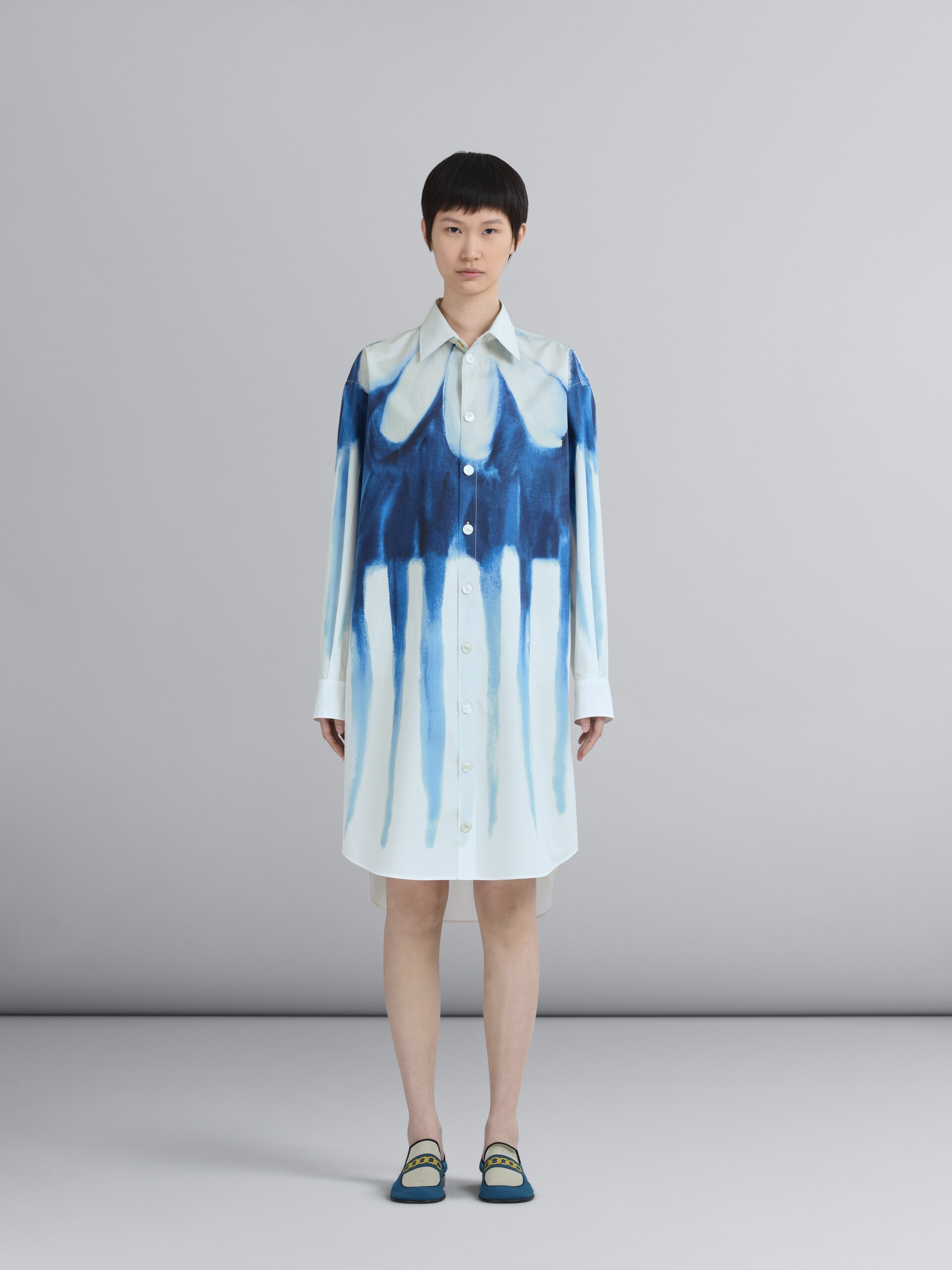 DRIPPING DAISY POPLIN CHEMISIER DRESS - 2