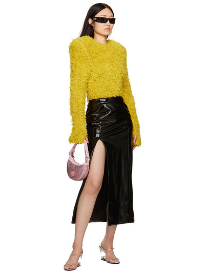 GCDS Yellow Padded Shoulders Sweater outlook