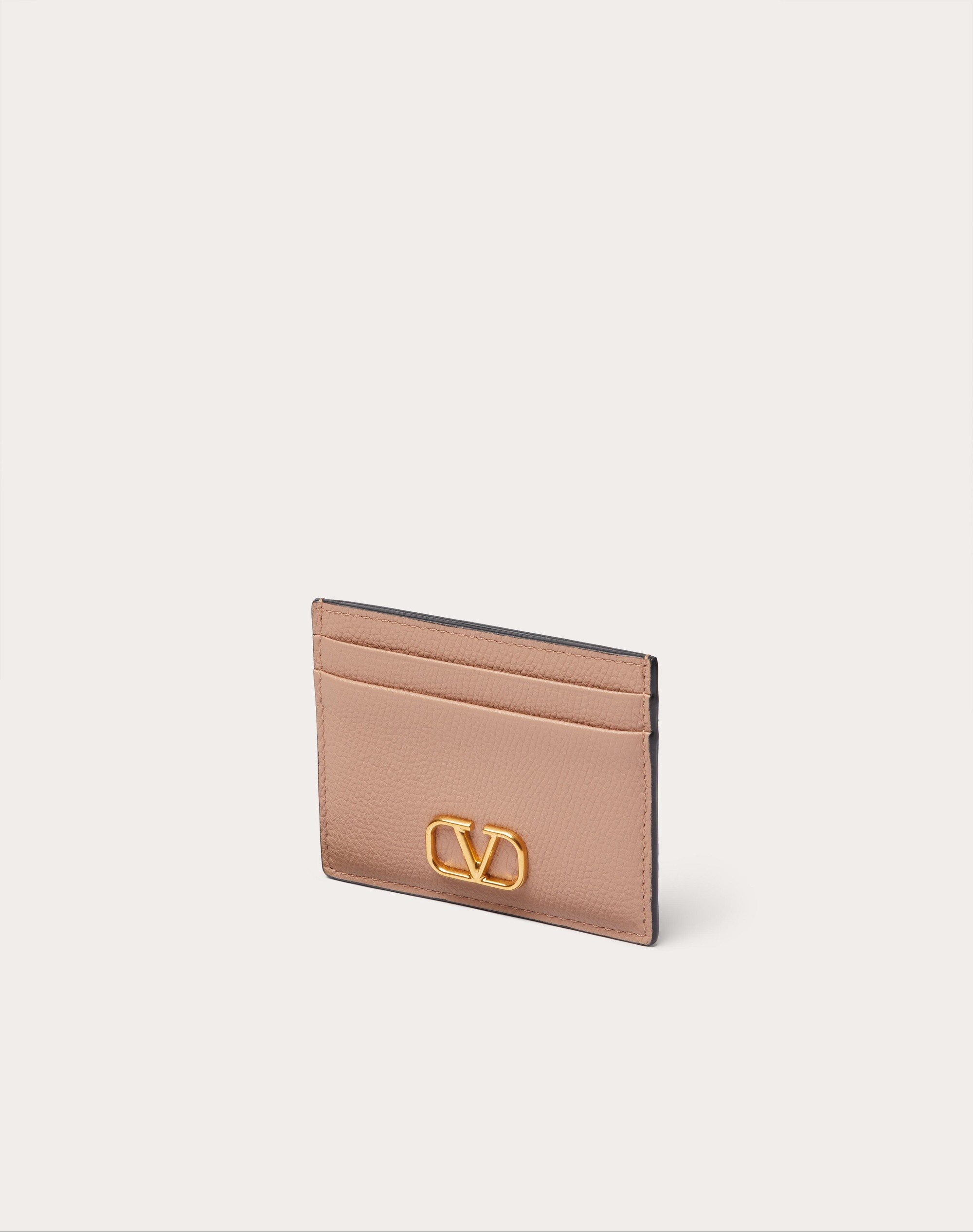 VLOGO SIGNATURE GRAINY CALFSKIN CARDHOLDER - 4