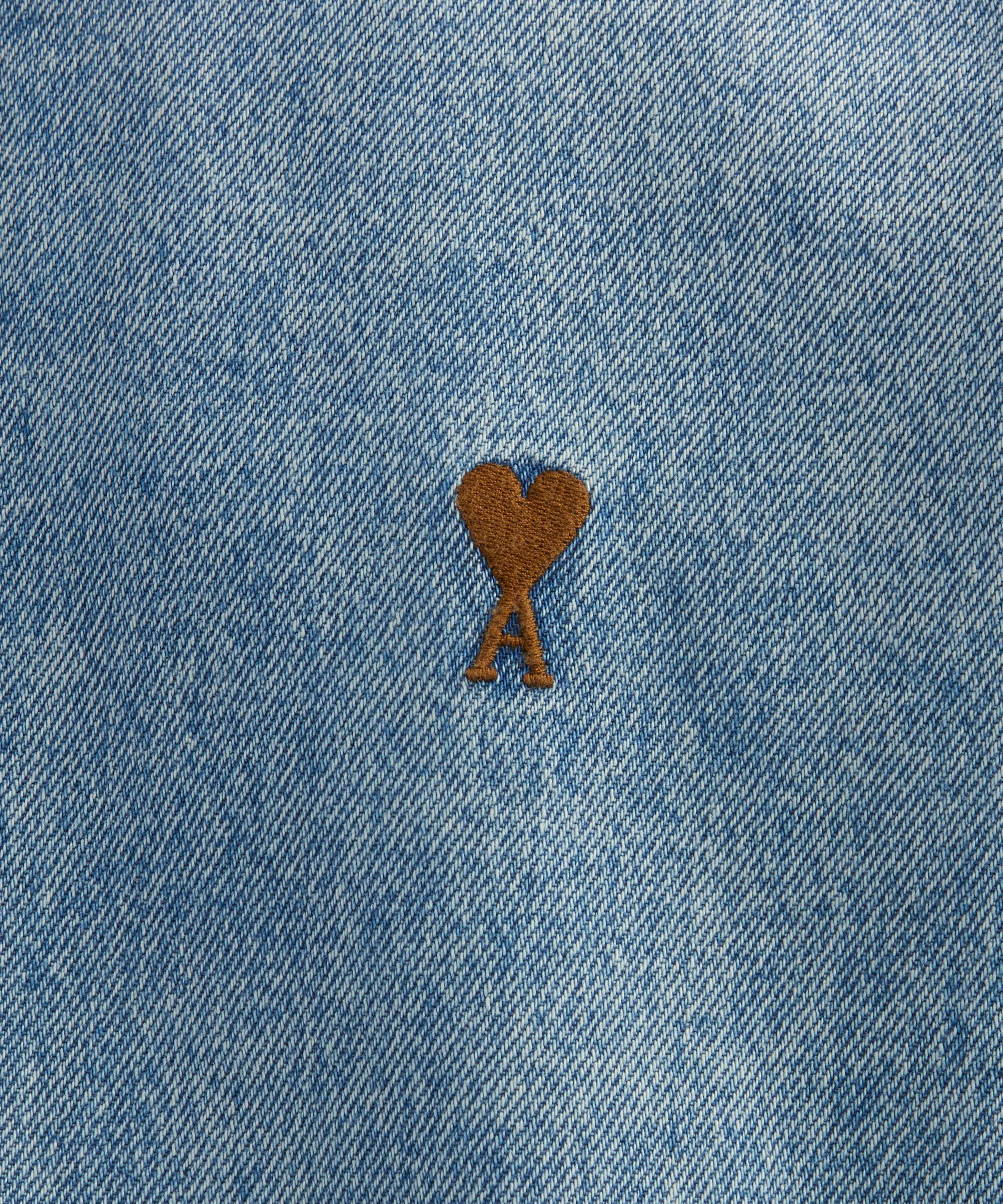 Blue Cotton Ami de Coeur Denim Shirt - 5