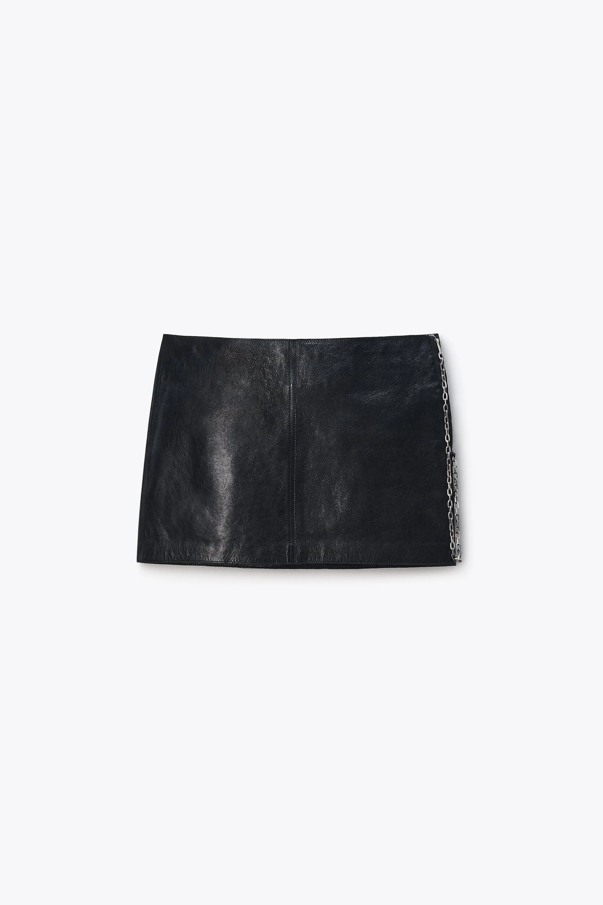Low-Rise Miniskirt Leather - 1