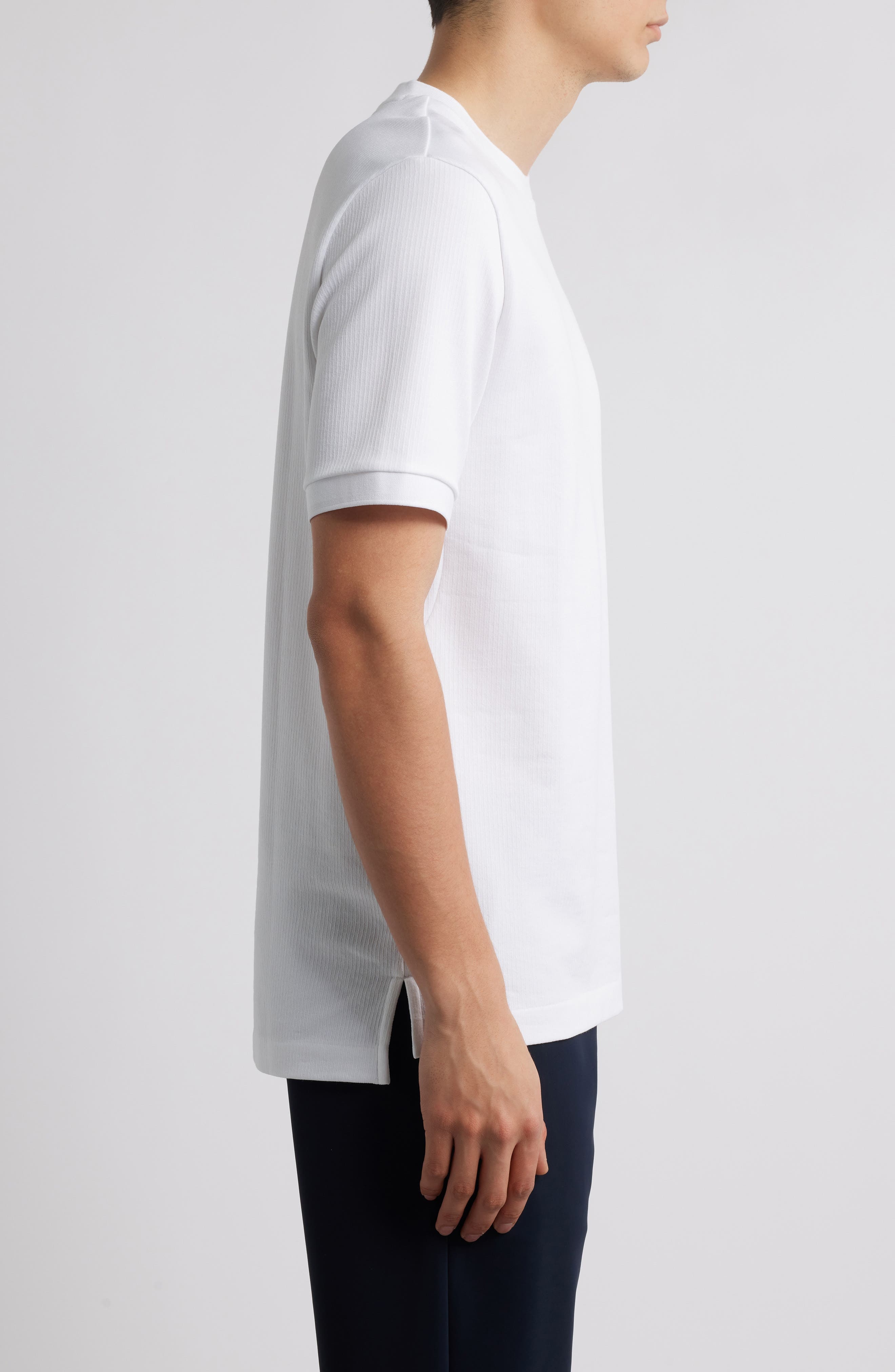BOSS Taut Solid Cotton Blend T-Shirt in White at Nordstrom - 3