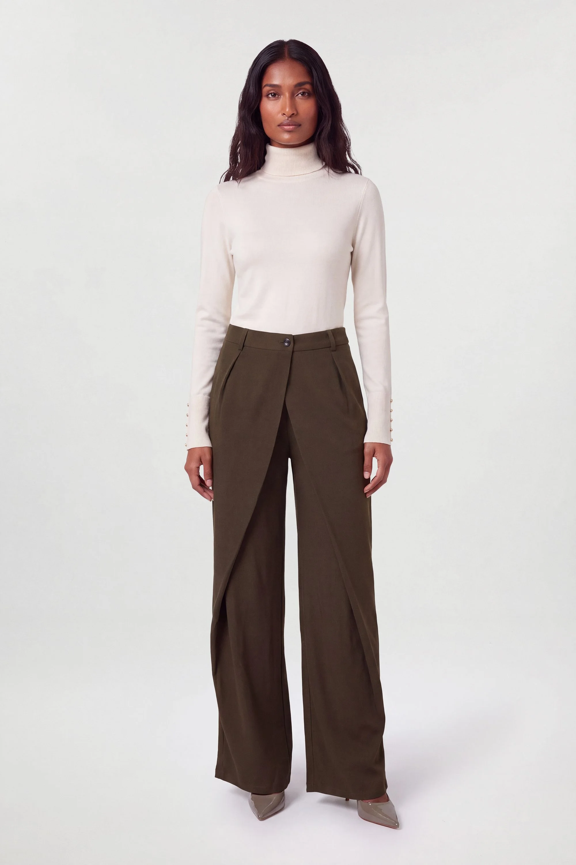 Forever Viscose Blend Knitted High Neck Jumper - 1