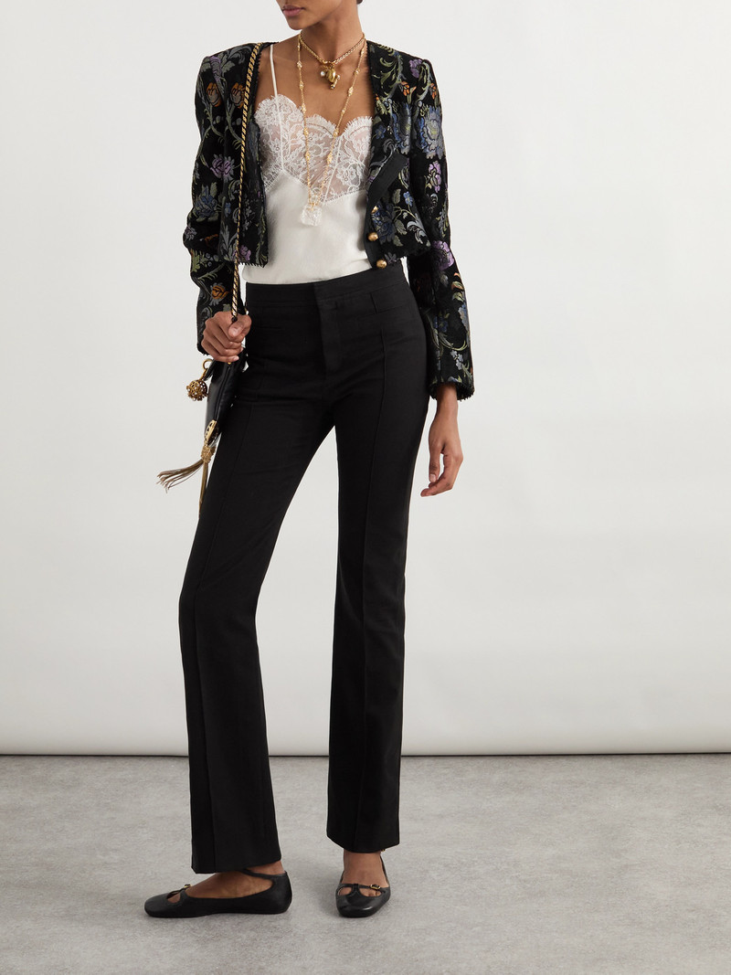 Chloé Cropped Floral-jacquard Jacket outlook