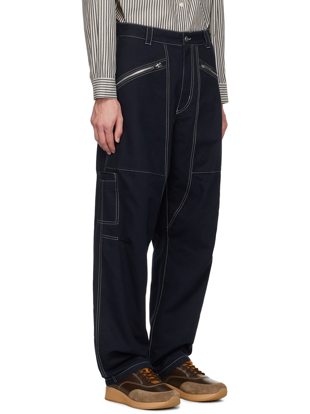 Navy Farker Trousers - 2