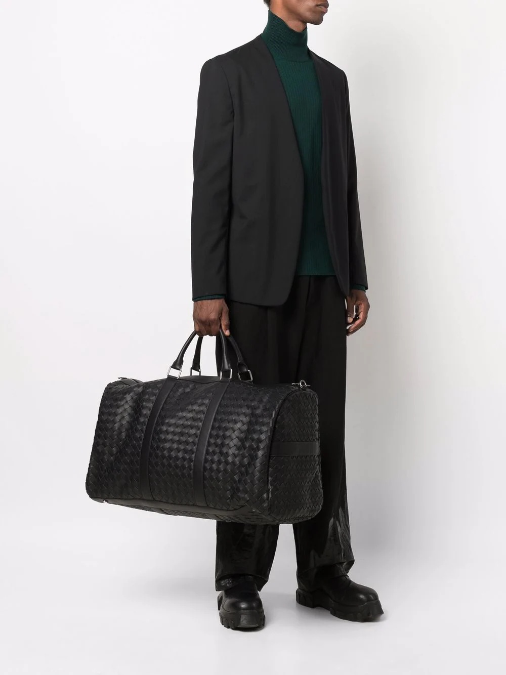 Intrecciato leather holdall - 2