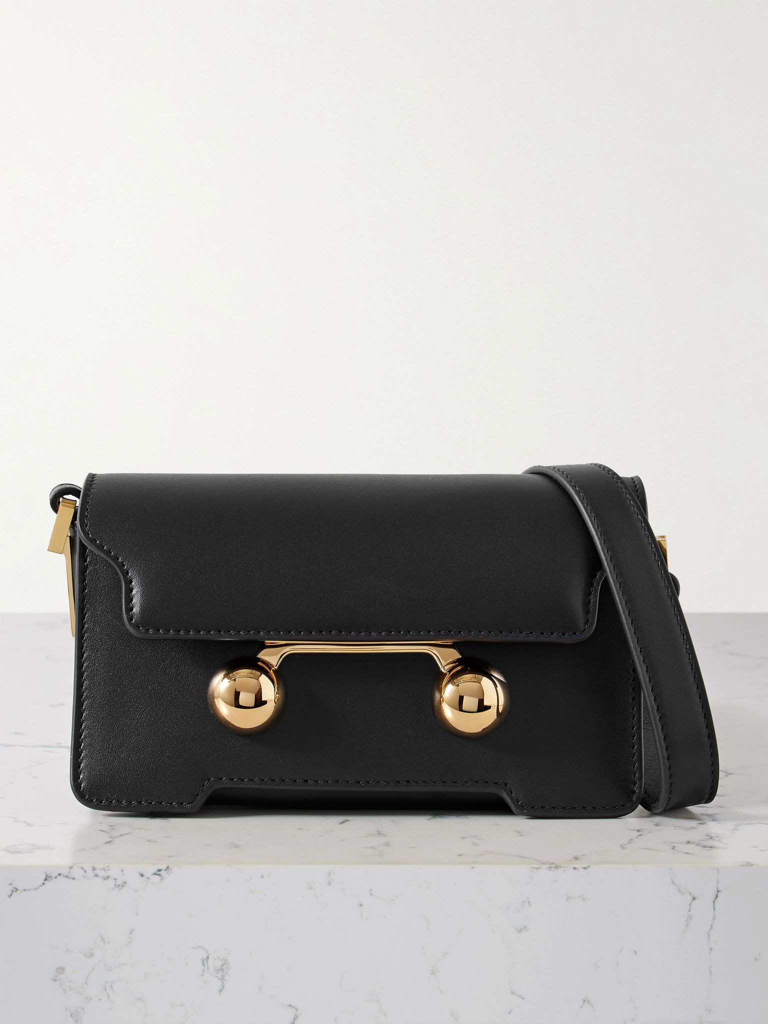 Trunkaroo mini leather shoulder bag Black - 1