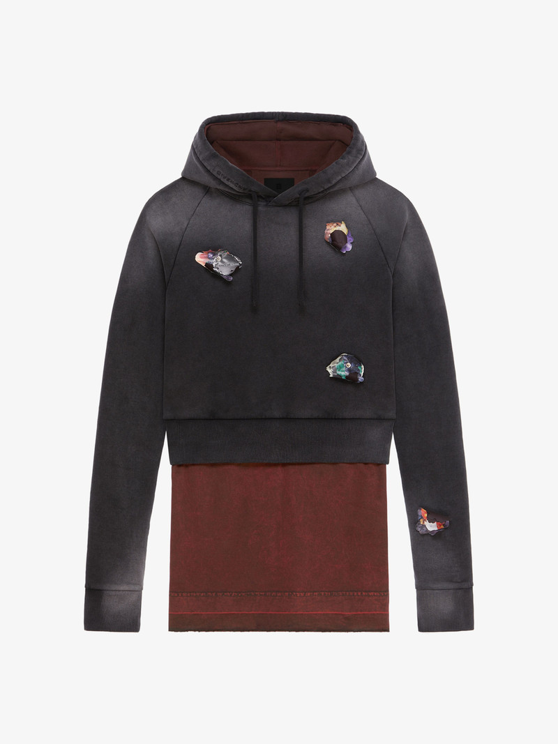 ORNAMENTS를 가진 COTTON에 있는 경험있는 HOODIE - 1