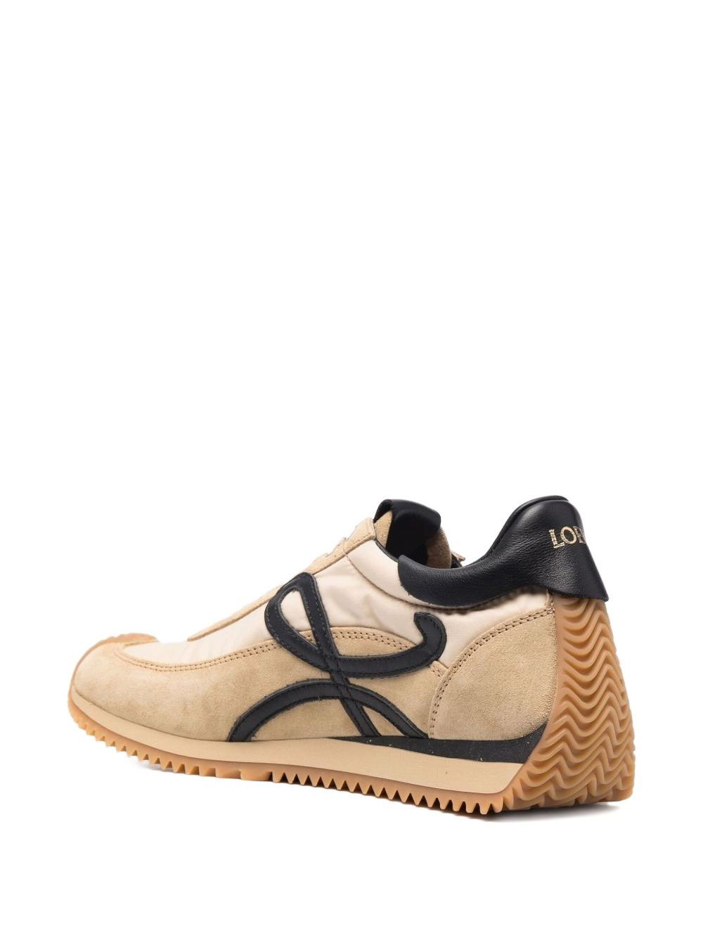 multi-panel lace-up sneakers - 3