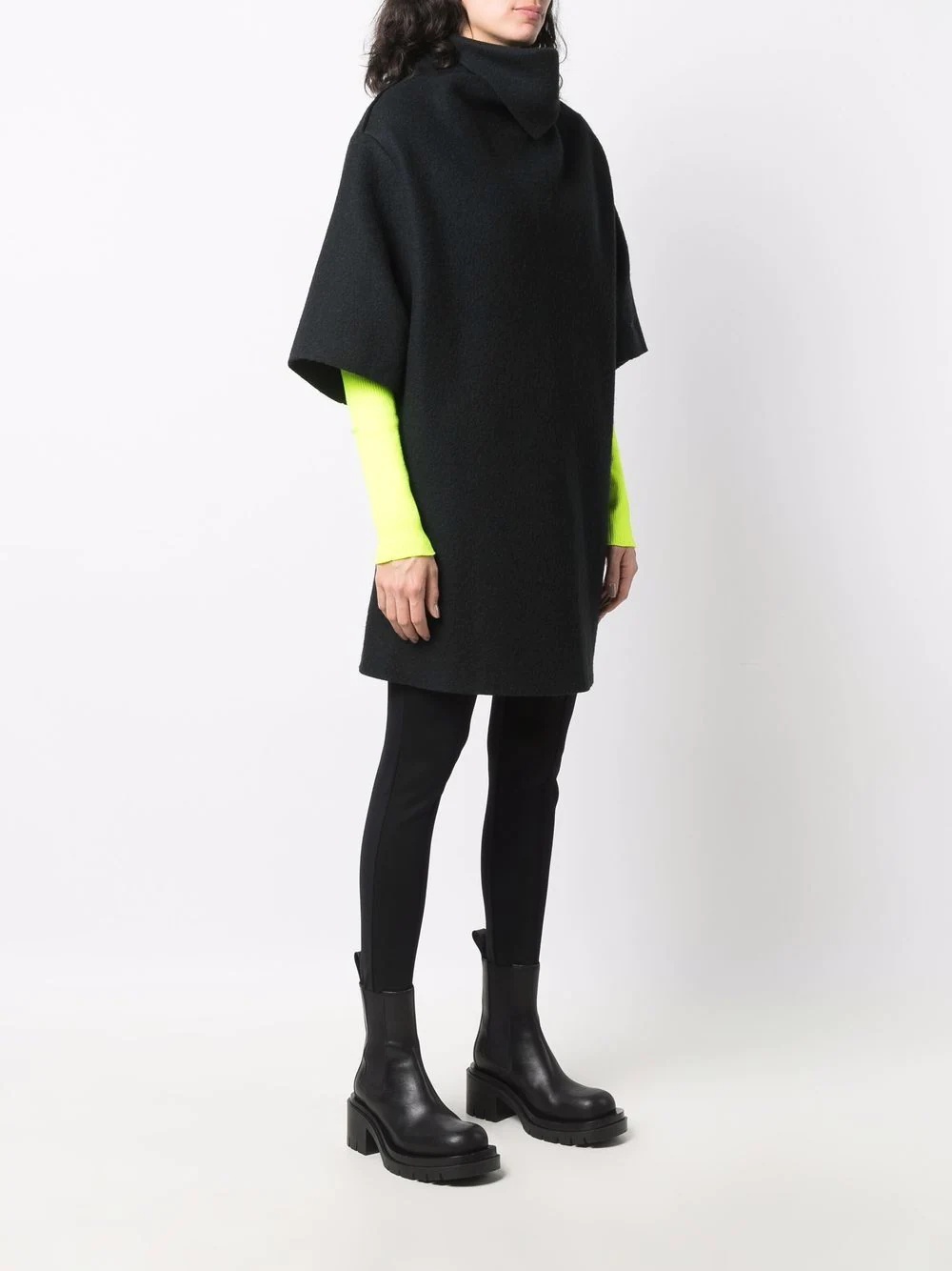 embroidered-logo knitted dress - 3