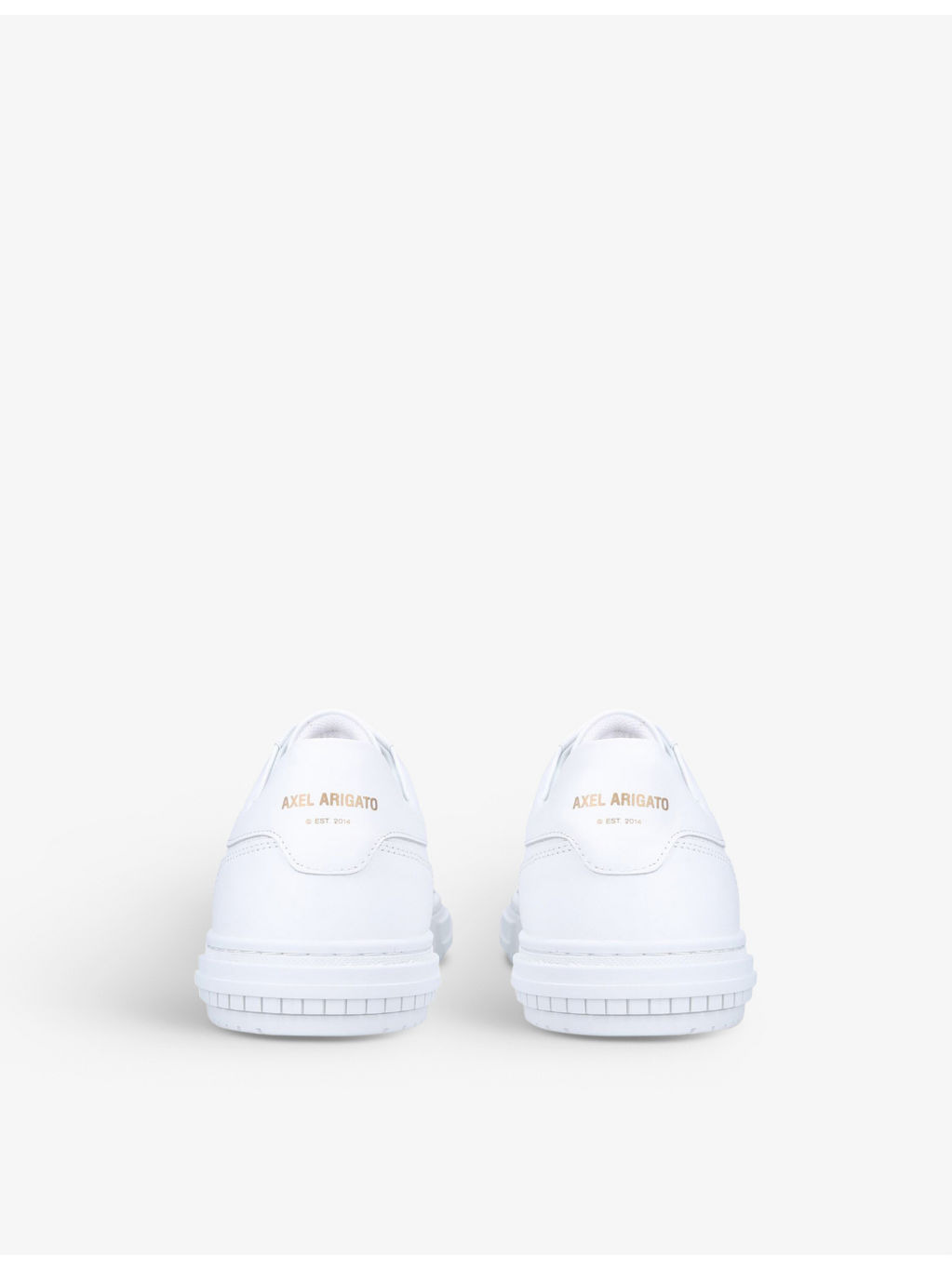 Atlas logo-embossed leather low-top trainers - 4