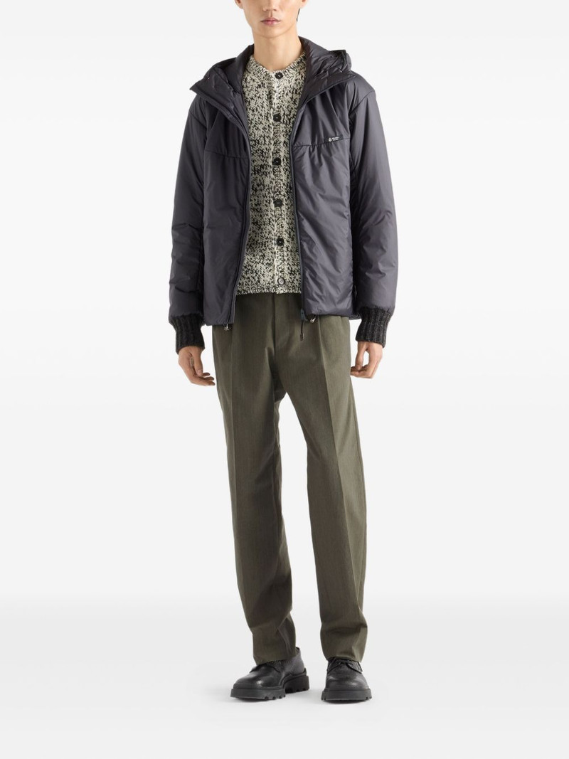 Prada zip-up hooded jacket outlook