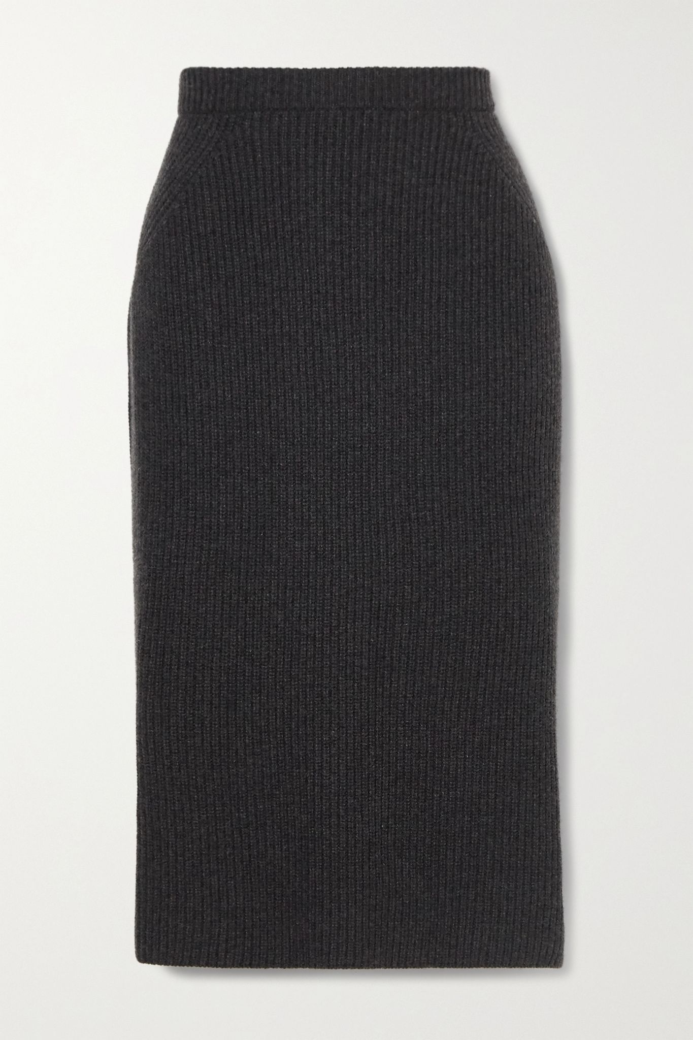 Ribbed cashmere midi skirt - 1