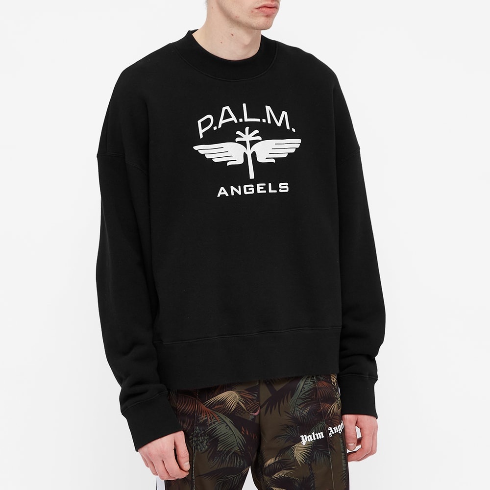 Palm Angels Military Wings Logo Crew Sweat - 4