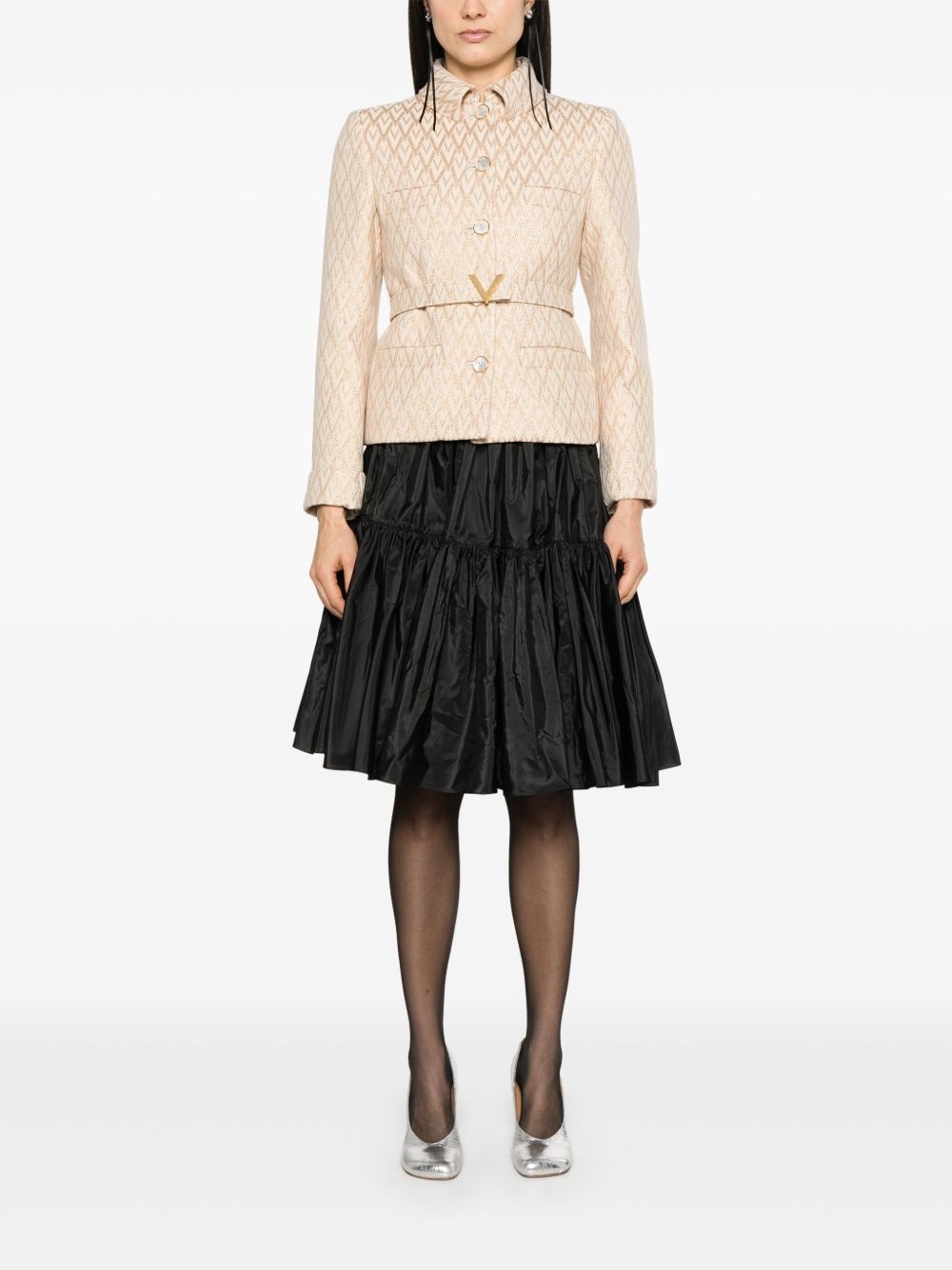 lurex-jacquard jacket - 2