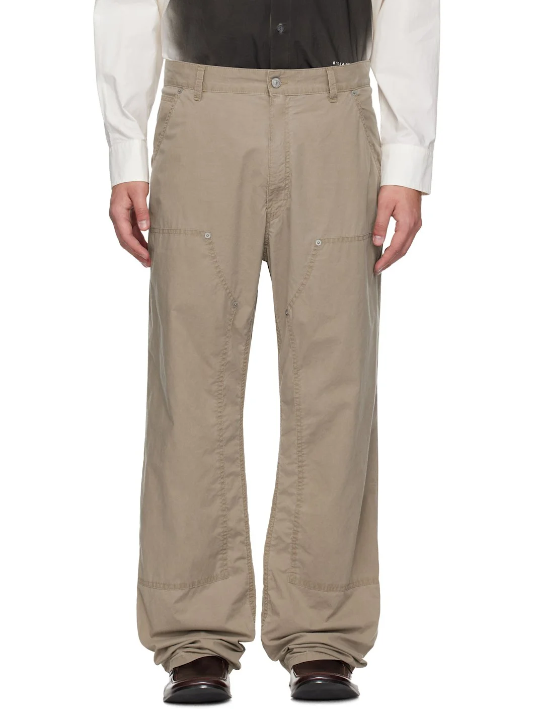 Beige 5 Pockets Jeans - 1