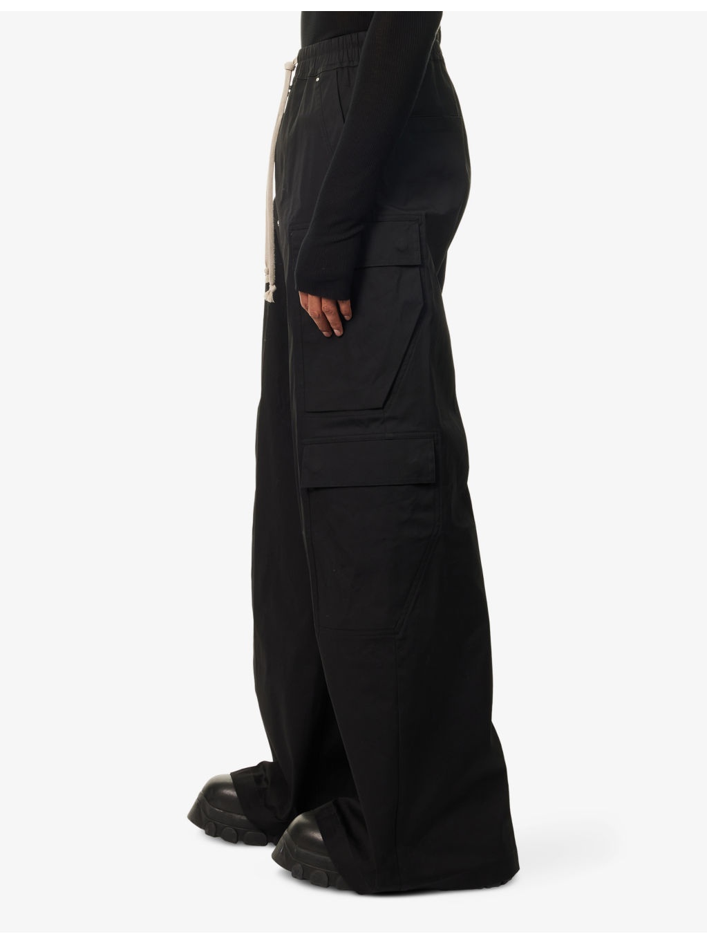 Cargobelas Flared Stretch-Cotton Trousers - 3