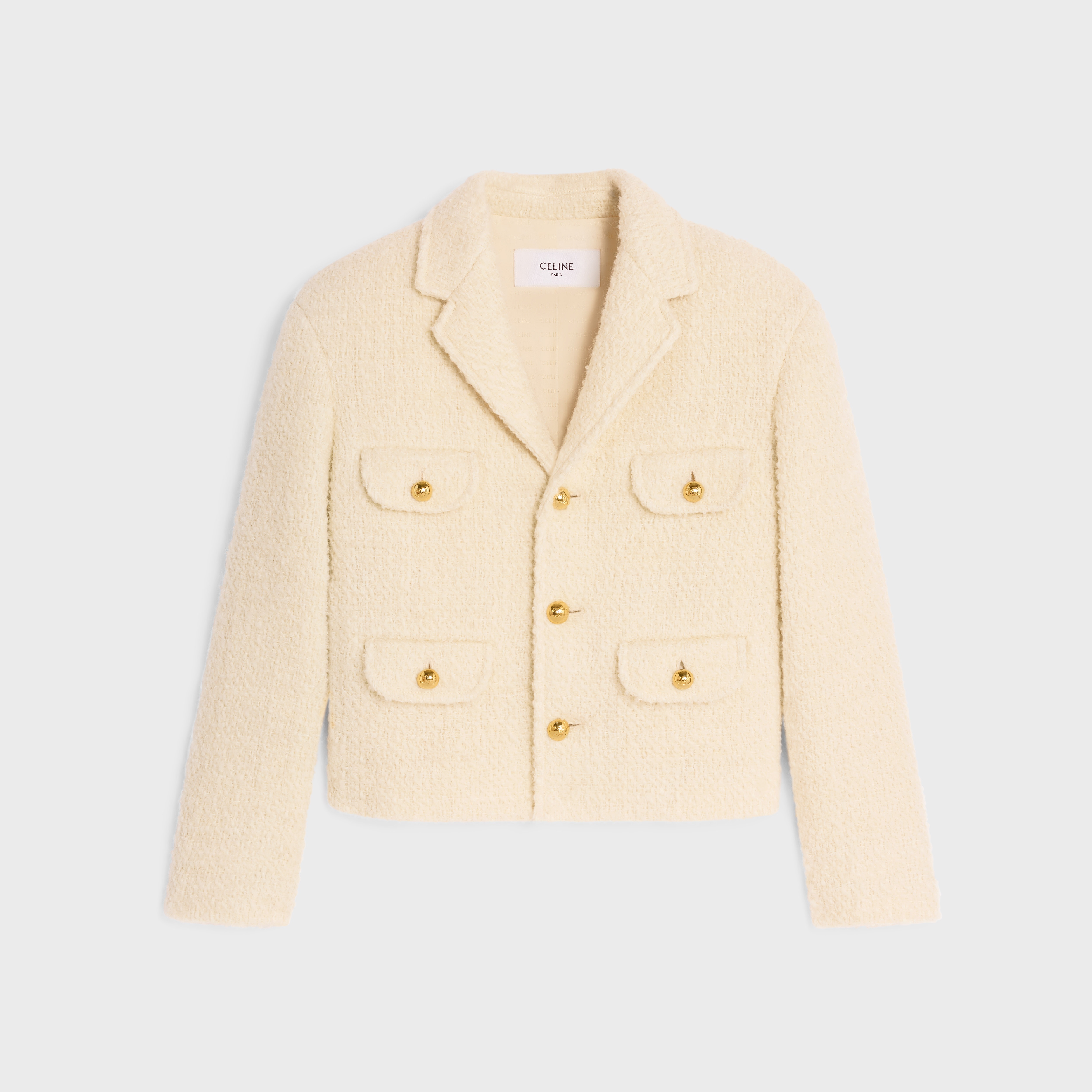 関税込 CELINE chasseur jacket in mohair wool tweed Celine CHASSEUR jacket in mohair wool