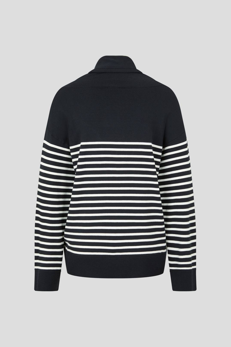 BOGNER SADIA KNITTED PULLOVER IN NAVY BLUE/WHITE outlook