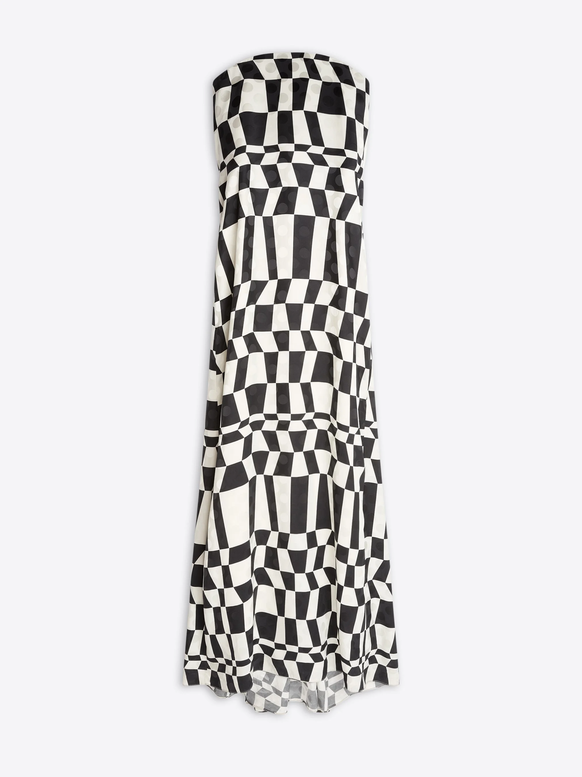 JACQUARD BUSTIER DRESS - 1