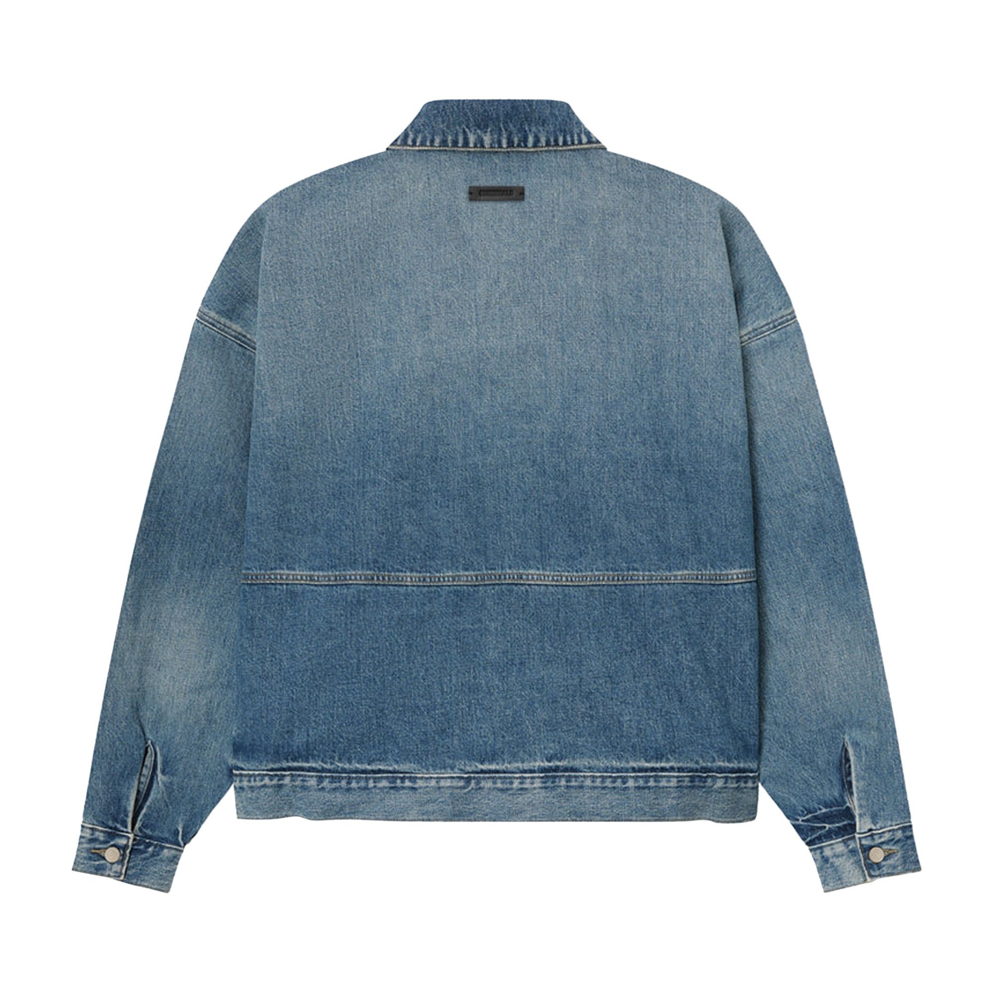 Fear of God Essentials Denim Trucker Jacket 'Classic Blue' - 2
