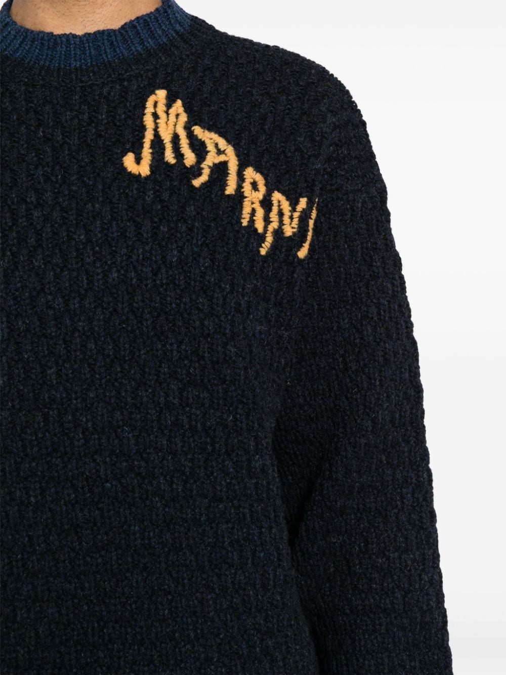 logo-knit crew-neck jumper - 5