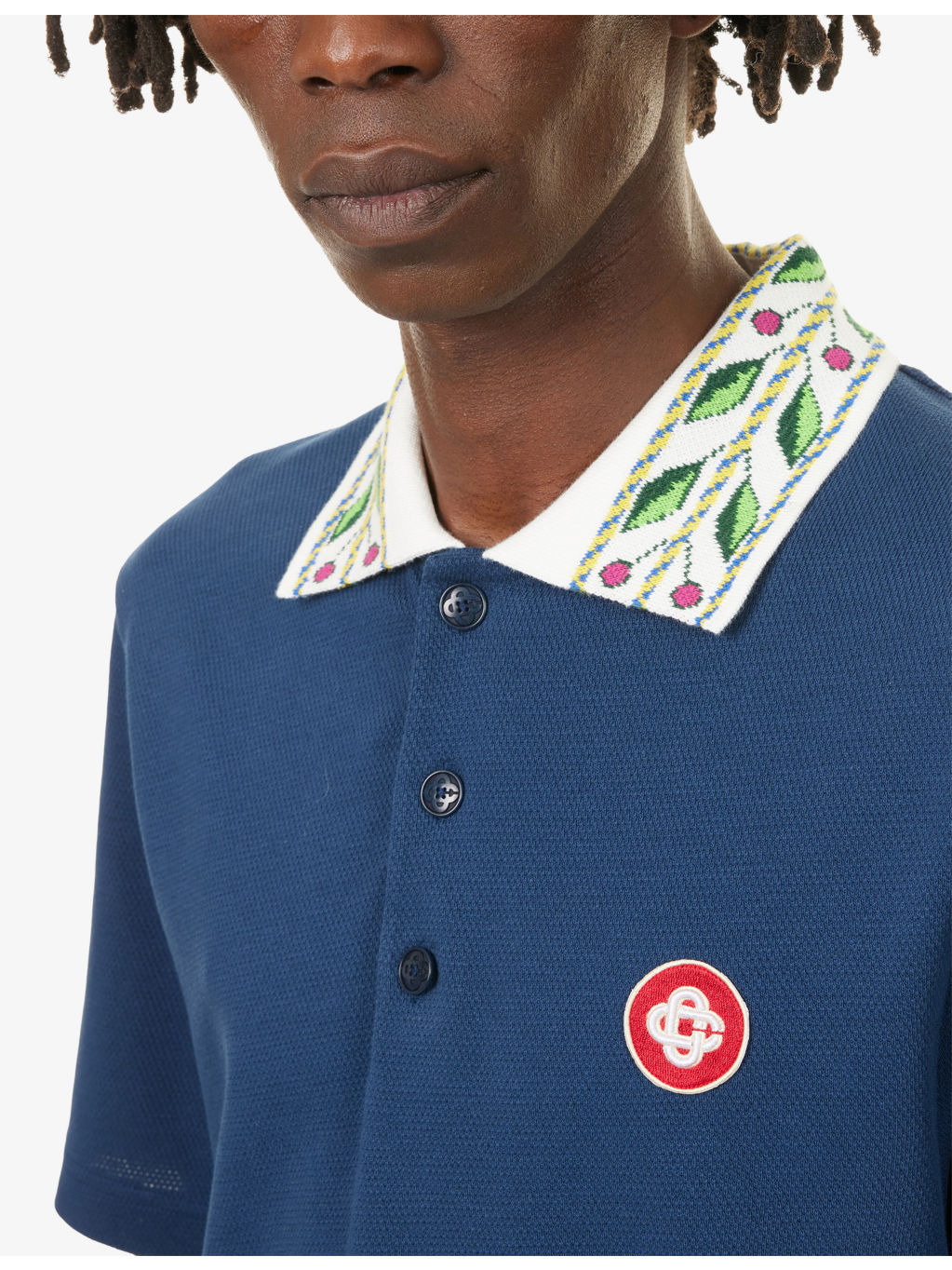Laurel Logo-Patch Cotton-Pique Polo Shirt - 5
