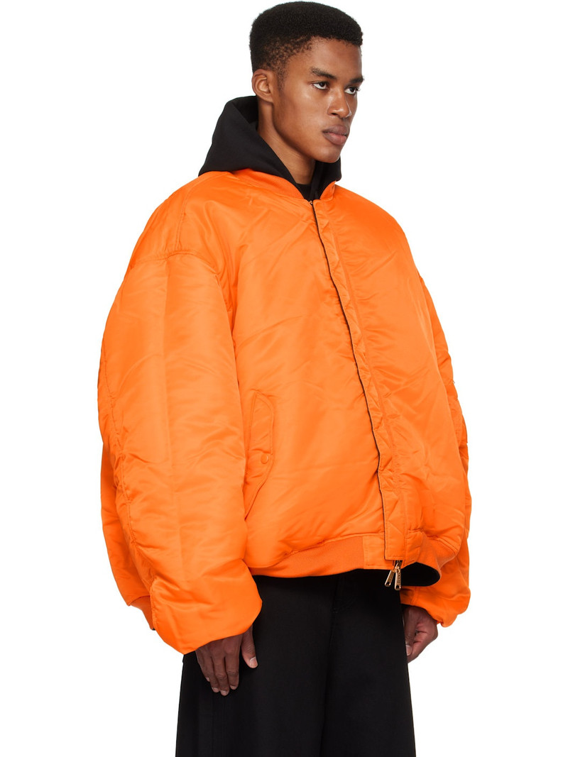 VETEMENTS Black Alpha Industries Edition Double Zip Reversible Bomber Jacket outlook