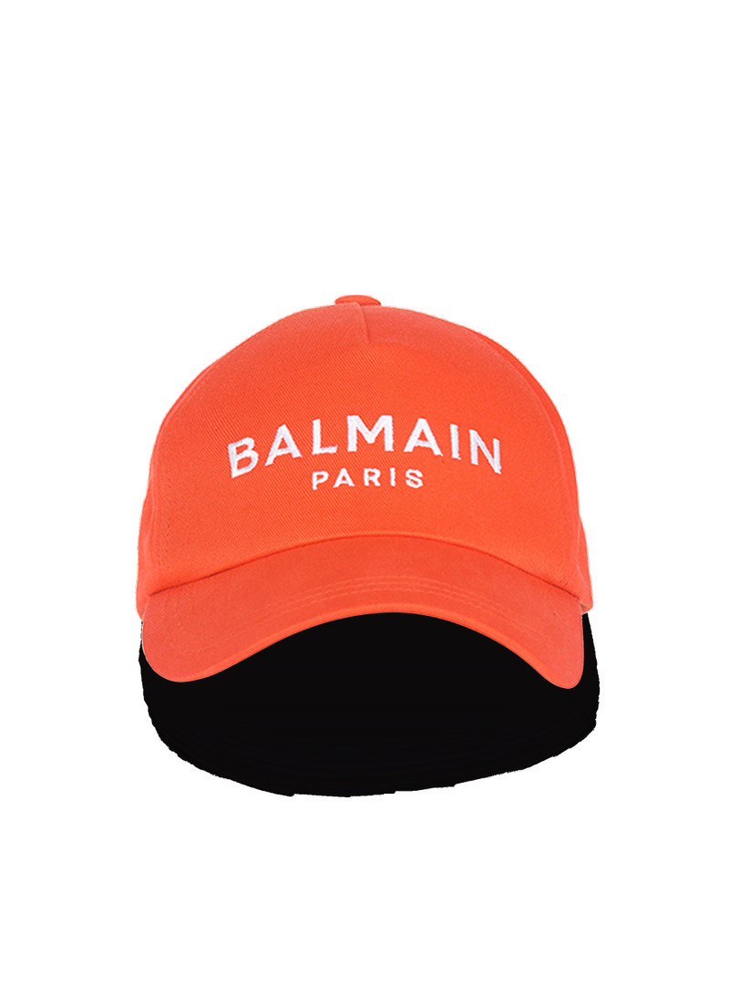 Cotton cap with Balmain Paris logo 1