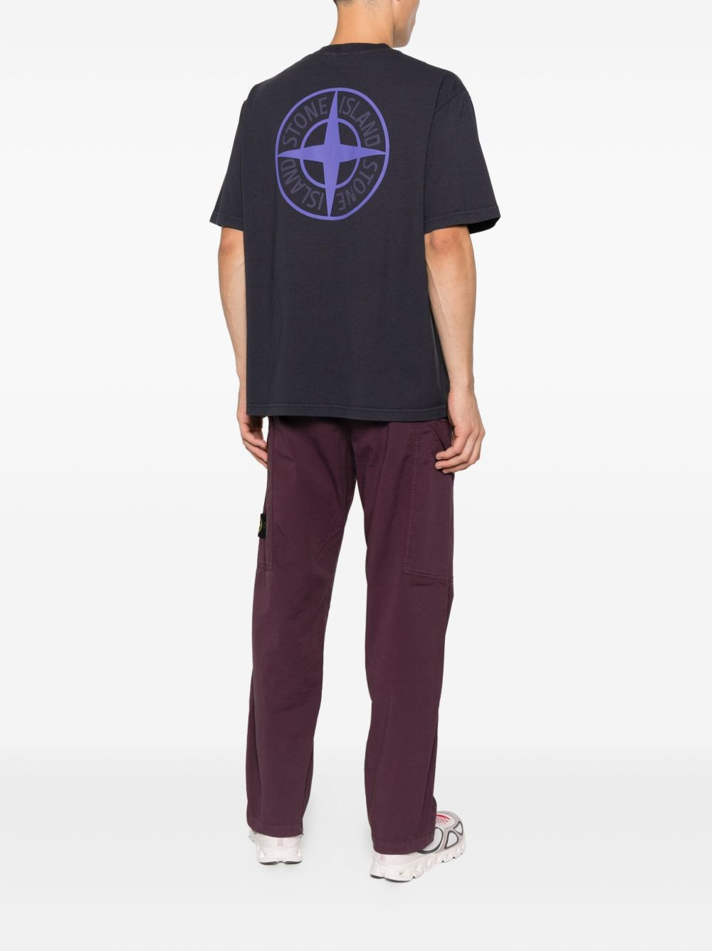 2100037 Combed cotton logo-plaque T-shirt - 2