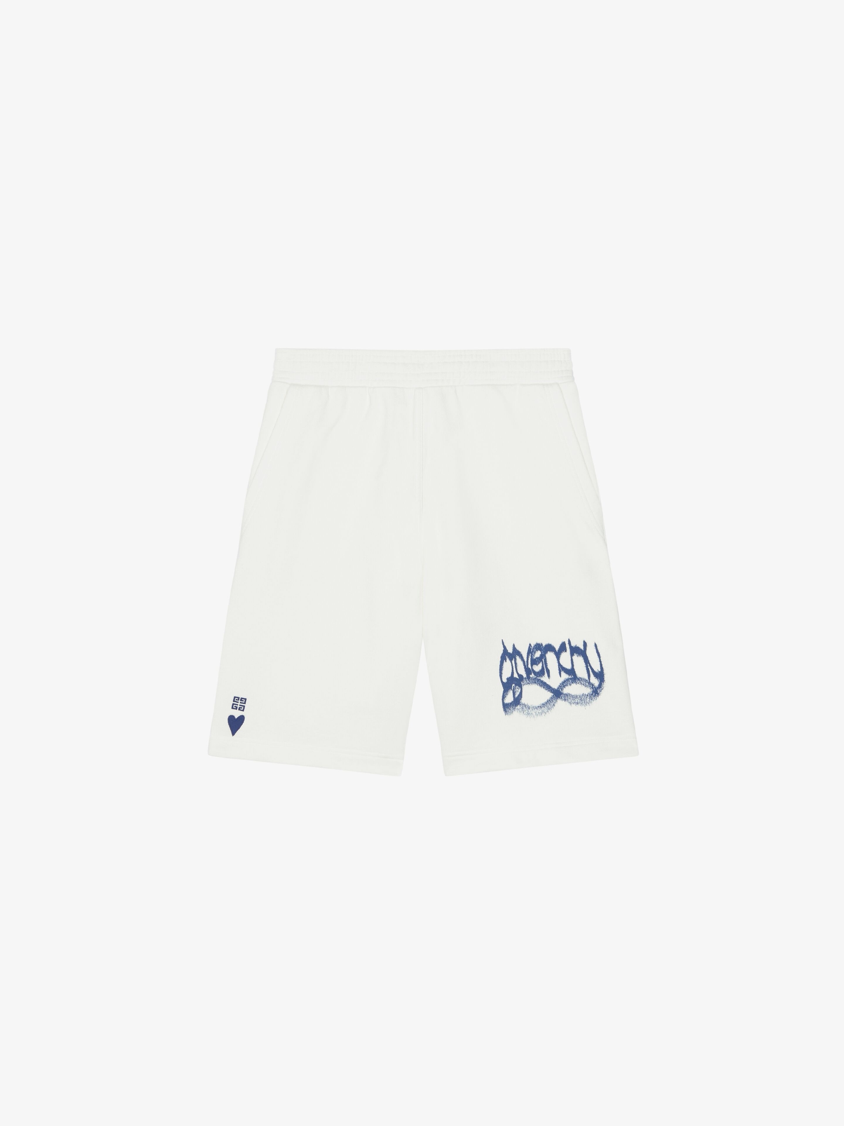BERMUDA SHORTS IN FLEECE WITH GIVENCHY LNFINITY PRINT - 1