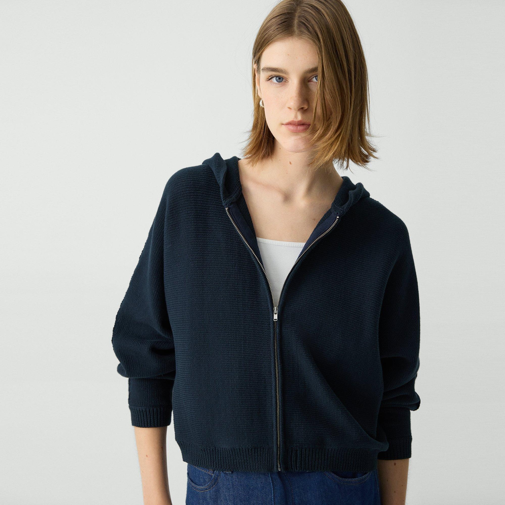 Zip-Up Hoodie in Rounded Cotton - 5