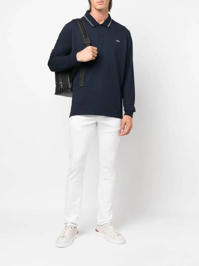 Paul & Shark embroidered-logo long-sleeve polo shirt outlook