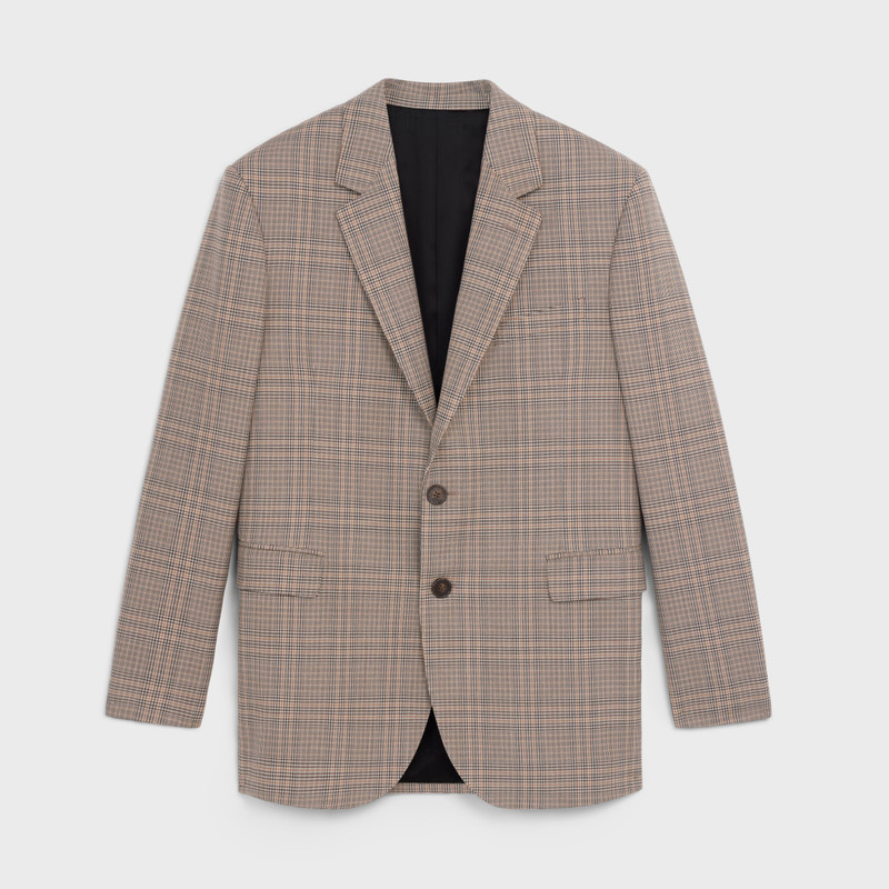 BOXY JACKET IN PRINCE OF WALES CHECK WOOL 1