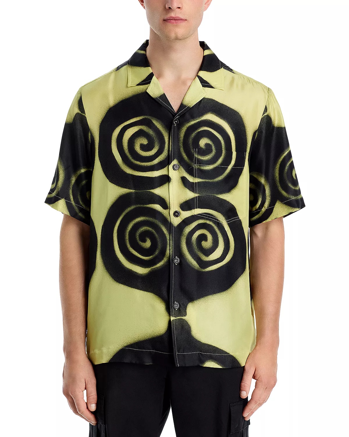 Bodil Silk Printed Button Down Camp Shirt - 3