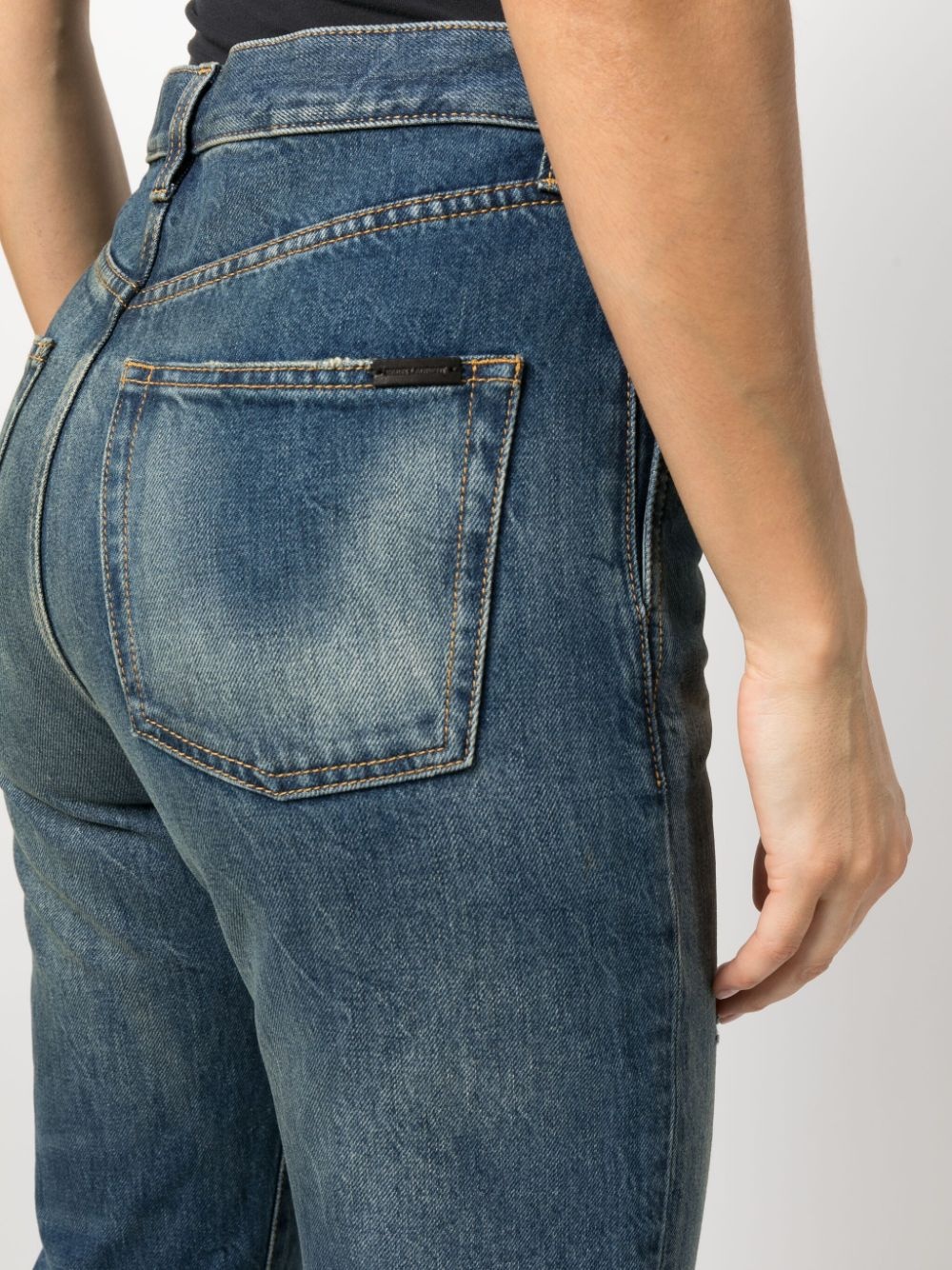 mid-rise straight-leg jeans - 9