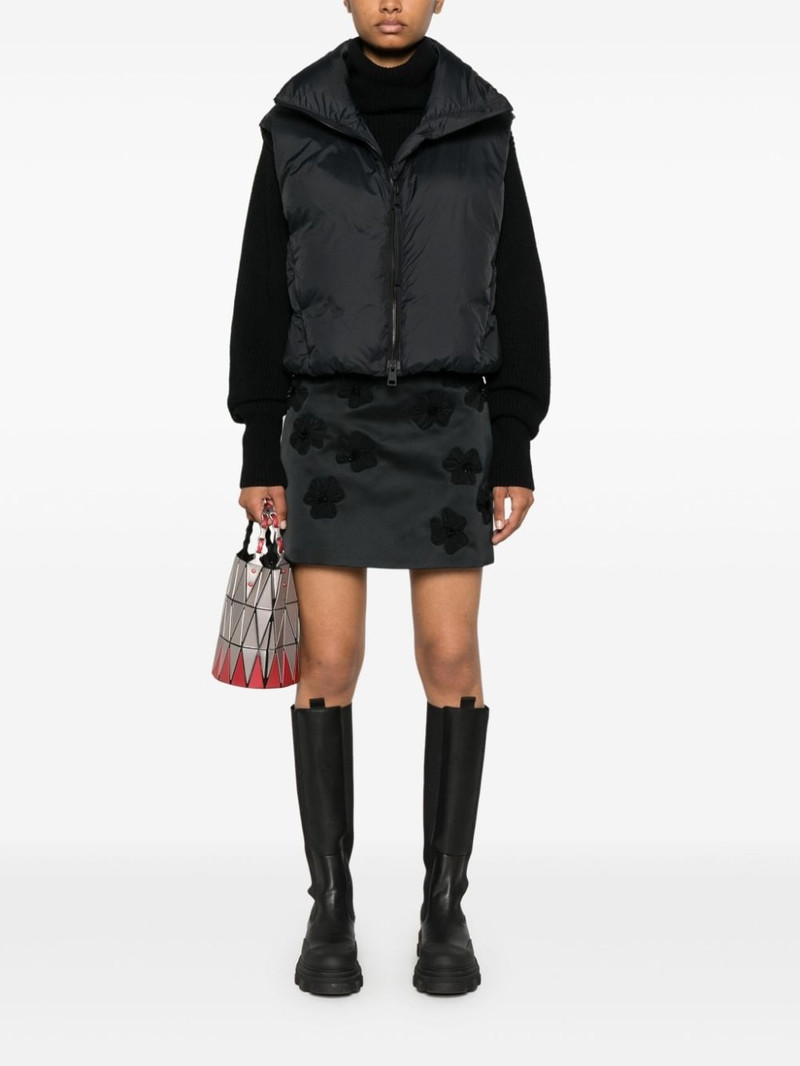 Moncler floral-appliquÃ© A-line miniskirt outlook