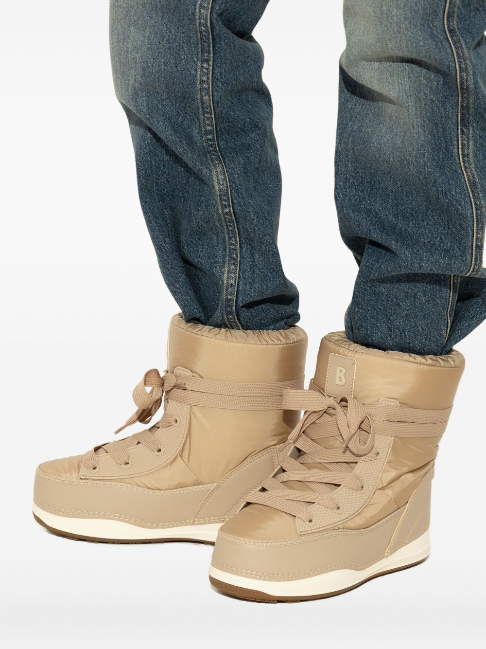 La Plagne lace-up padded sneakers - 4